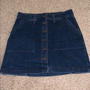 jcrew jean skirt